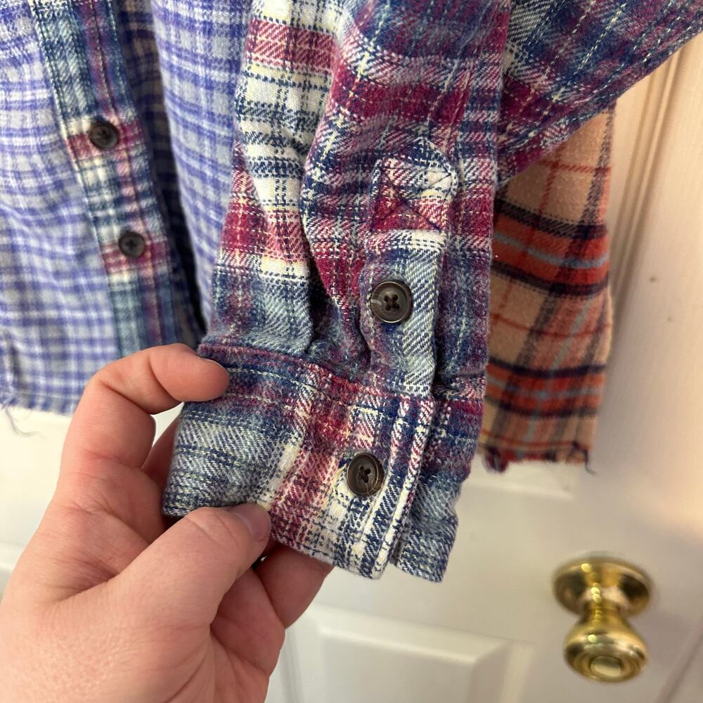 BDG Womens Patchwork Plaid Oversized Button Flann… - image 6